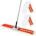 Heavy-Duty 36 Commercial Dust Mop &amp Floor Sweeper - Extra Wide Wet/Dry Hardwood Floor Cleaner with 59 Long Handle Washable Microfiber and Oxford Mop Pad