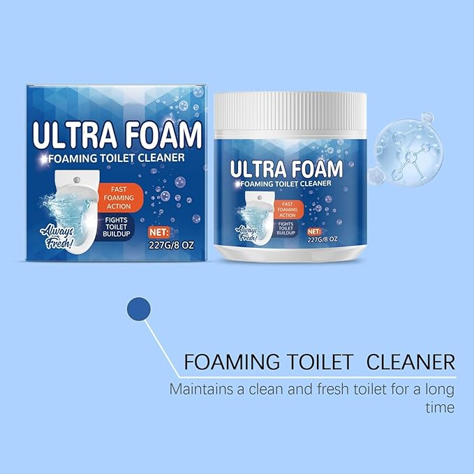 Toilet Cleaning Powder: Dissolves Quickly Effectively Removes Stubborn Water Stains Produces Rich Foam Gentle On Glazes.(3pcs)