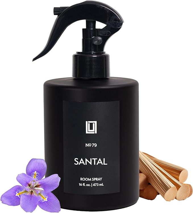 Lulu Candles | Luxury Room Spray | Fine Mist Air Freshener | Aromatherapy Odor Eliminator (Santal)