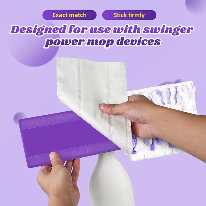 24 Pack Disposable Mop Pads for Power Mop™ Multi-Surface Mop Floor Cleaning Replacement Mopping Pads Refills