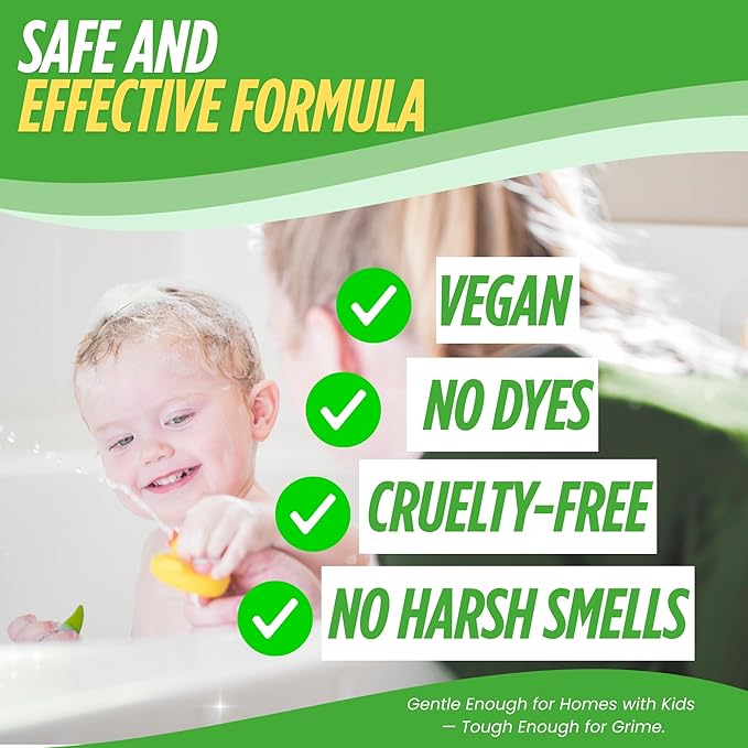 Oh Yuk Tub and Tile Cleaner – Combo Pack with Spray and Concentrate Refill | Cleans Tubs Tiles and Shower Walls | 4X Long-Lasting Value | Biodegradable Vegan Cruelty-Free | Made in USA