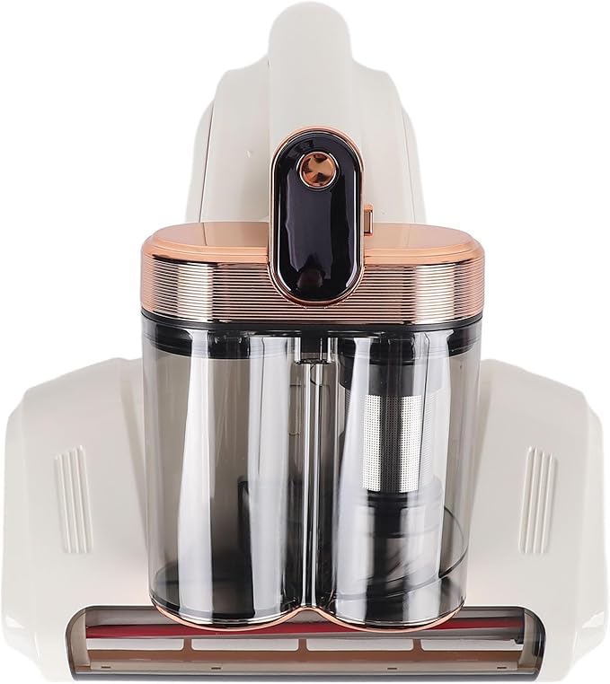ANGGREK Bed Vacuum Cleaner 520ml Large Dustbin 13000pa Suction Vaccum for Dust Pet Hair (White Gold)