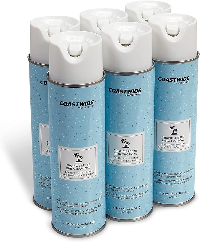 Coastwide Professional Air Freshener Aerosol Tropic Breeze Scent 10 Oz. 6/Carton