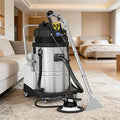 Industrial Carpet Cleaner Machine Commercial Portable Floor Vacuum 360° Smooth-Rolling Wheels Bottom Drainage Hole for HotelsGuesthousesDry CleanersOfficesCleaning Companies 40L