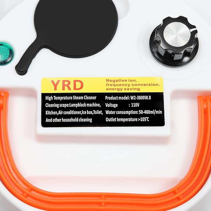 Handheld Steam Cleaner 1.6KW High Pressure Steamer for Cleaning Portable Corded Steam Cleaner for Home Use 0.35Gal Water Tank 221℉ High Temperature Fast Heating Steamer for Car Detailing (White)