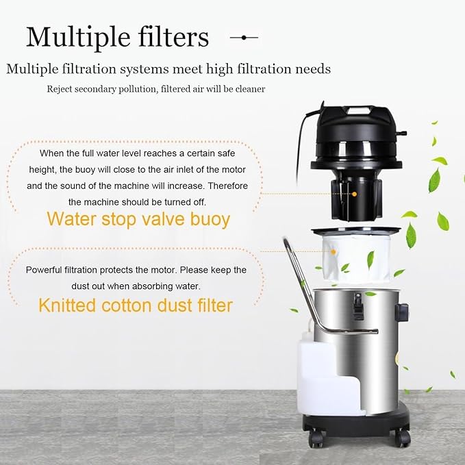 20l30l40l Commercial Carpet Cleaning Machine 2 In 1 Multi-Purpose Wet Dry Carpet Cleaner Machine Professional Upholstery Cleaner Machine 1034w 230mbar Suction For Workshop Garage Home 20L