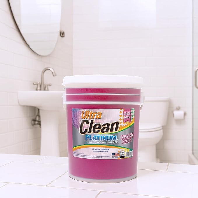 Ultra Clean Platinum Multipurpose Cleaner Non-Abrasive and Bleach-Free for Kitchen Counters Bathroom Floors and Garage Spaces Passion Fruit 5 Gal