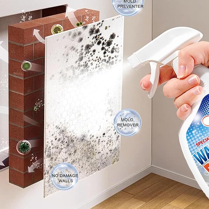 Highly Effective Removal Spray2026New Wall Cleaner SprayWall Remover Multi-Surface Cleaning SolutionDirt Dust And Stain RemoverFor WoodTileFabricBathroomsKitchens (2 Set)