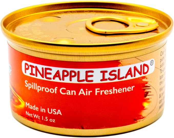 Blunteffects CAN AIR-FRESHENER | Spill-proof | Odor Eliminator Essential | 100% Concentrated | pure oil long lasting | cars | home | office | small spaces | 1.5 Oz | (pineapple island 4 Pack)