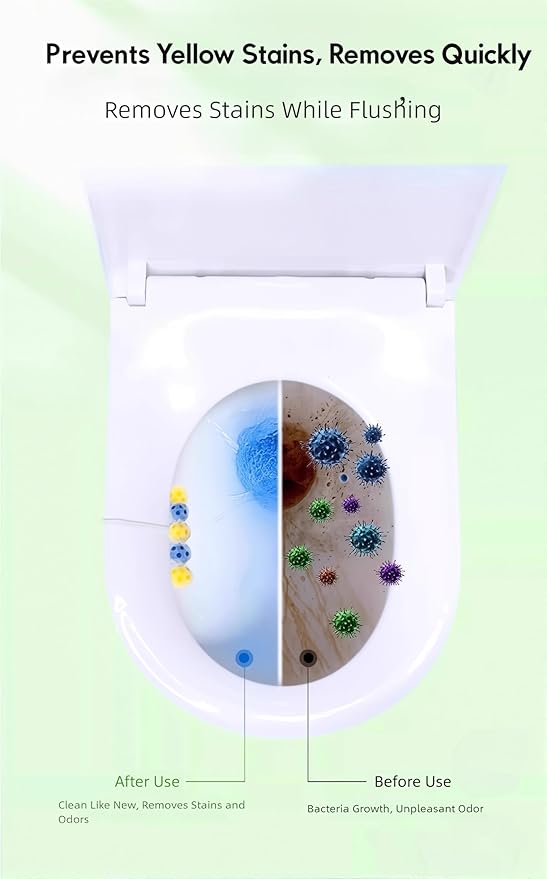 Hanging Toilet Bowl Cleaner 3 Scents Automatic Toilet Rim Cleaner Can be used 500 times Stain Removing Odor Eliminating Toilet Freshener for Standard &amp Smart Toilets (mix and match 18)