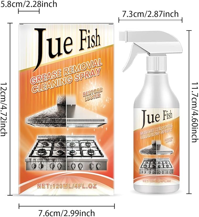 Kitchen Degreaser Spray - Multi-Surface Cleaner For Ovens Countertops - Removes Grease &amp Stubborn Stains(2PCS)