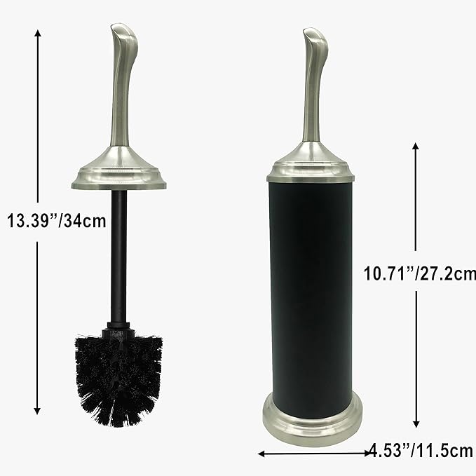 Vince Camuto Toilet Bowl Brush with Holder Durable Bathroom Cleaning Tool Modern Design for Easy Toilet Maintenance Bathroom Cleaner Brush for Efficient Cleaning and Hygiene