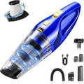 Car Vacuum Portable Cordless – 9000PA Strong Suction Lightweight &amp Rechargeable – Includes Multi-Nozzle Attachments for Car Home Office and Pet Hair – Compact &amp Powerful Azure Vacuum