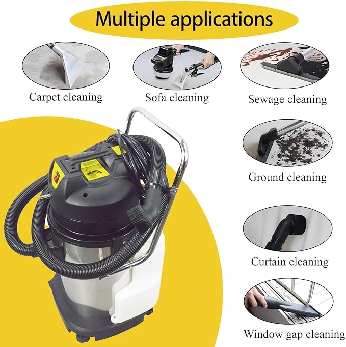 Commercial Carpet Cleaner Machine 30L 1000W 3-in-1 Carpet Vacuum Extractor for Carpets Curtains Sofa 110V