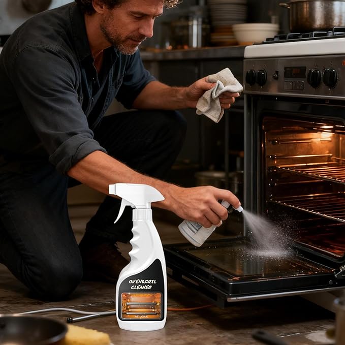 Grill Cleaner Spray300ml Degrease CleanerKitchen Degreasing Spray - for Homeowners Busy Families Renters To Remove Grease Stain Oil From Microwave Oven Grill Kitchen
