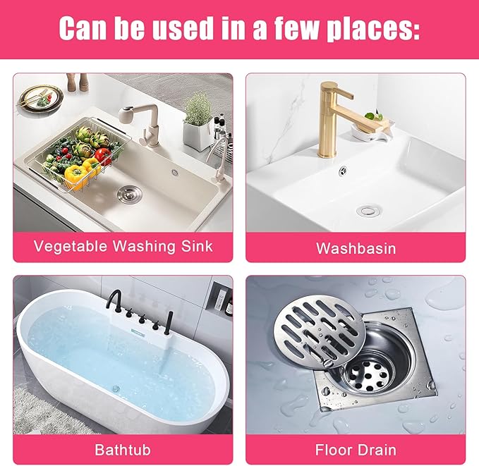Foaming Drain Cleaner Sink Drain Cleaner and Deodorizer Drains Clog Remover for Bathroom Sinks Washbasin Tubs (2PCS)