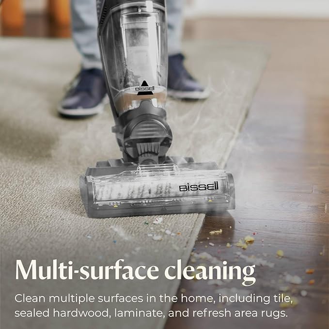 Bissell CrossWave HydroSteam Deluxe Wet Dry Vac Multi-Purpose Vacuum Wash and Steam Formula Included Blue 3515Q