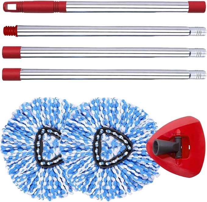 Replacement Parts - 2 Mop Head Base Handle Replacement Spin Mop（Blue）