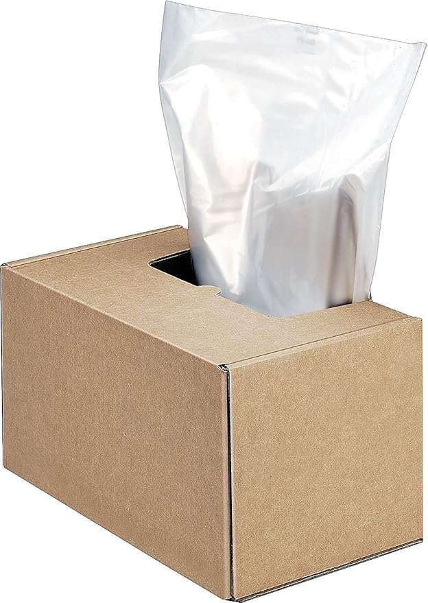 Fellowes Powershred Shredder for 2127/3140/3250/4250 Series 50 Bags &amp Ties (3604101) 50 Gallon clear