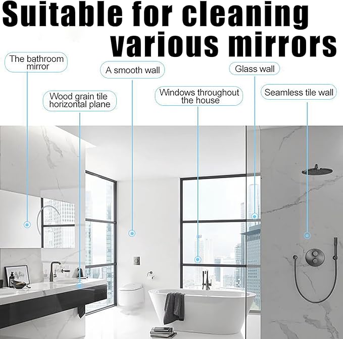 Electric Window Cleaning Robot with Z-N Path Auto Cleaning Dual-Way Water Spray &amp 2500Pa Suction – Automatic Outdoor/Indoor Glass Cleaner for High-Rise Windows