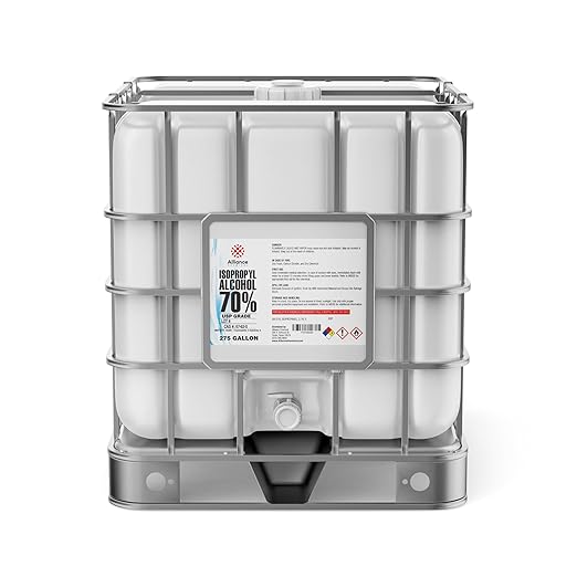 Isopropyl Alcohol (IPA) 70% - USP Medical Grade - 275 Gallon Tote Tank - Concentrated Rubbing Alcohol - Alliance Chemical - Made in America