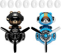 2Pcs Car Air Fresheners Cute Bear Pilot Automotive Air Outlet Creative Car Perfume Diffuser Automotive Accessories Air Vent Decoration with 8 Fragrant Tablets (Black 1+Blue 2)