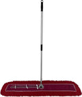 Ultimate Dust Mop Kit: Industrial-Grade Performance Heavy-Duty Frame Telescopic Handle - Red 48 Inch