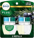 Fall and Winter Luxe Limited Edition Plug In for Odor-Fighting Fade Defy Plug Air Freshener (2) Count of 0.87 fl oz Refills (White Pine &amp Juniper Berry)