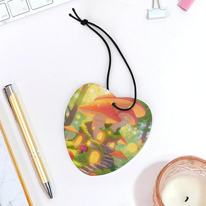 5PCS Car Air Freshener Hanging Personalized Double Sided Sunny Forest Car Fresheners Long Lasting New Cars Scents Cute Automotive Freshies for Closets Drawers (tea)