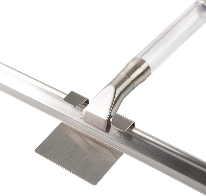 Zadro 12 Inch Wide Large Silicone Big Squeegee for Windows Bathroom Shower Squeegee for Car Wash Large Hanging Hook &amp Wall Mount Bracket (Clear 12 in.)