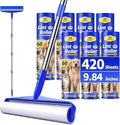 9.84 Large Extra Sticky Lint Roller 58.3 Long Handle Lint Remover with 7 Rollers for Clothes Cat Dog Pet Hair Furniture Couch Carpet FloorPainted Wall Cleaner Mop Dust Cleaning
