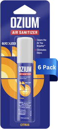 Ozium 0.8 oz. Air Sanitizer &amp Odor Eliminator for Homes Cars Offices and More Citrus Scent Pack of 6