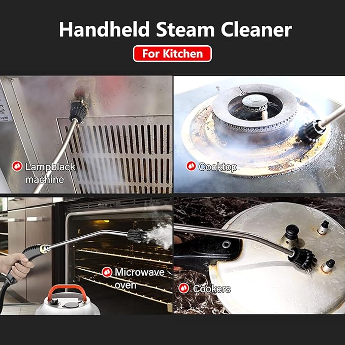 2500W Portable Handheld Steam er High Temperature Pressurized Steam ing ioshine with Brush Heads for Kitchen Furniture Bathroom Car
