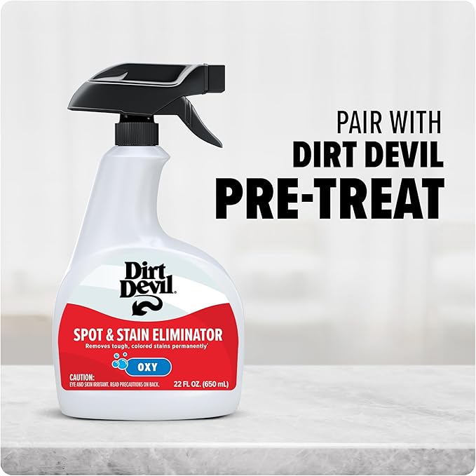 Dirt Devil Pet Portable Spot Cleaner Solution32 oz.Fresh Blossom ScentUpholstery and Carpet Shampoo SolutionEliminates Pet Messes and OdorsPair Portable Spot Cleaners(Pack of 2)