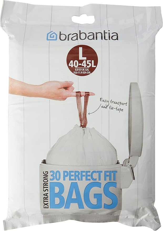 Brabantia Waste Bags Dispenser Pack L 30 Pcs 40-45 Litre White
