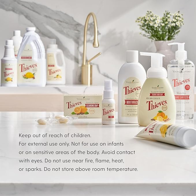 Young Living Thieves Spray | 1 oz | Portable Cleaner Spray Formulated with Water &amp Alcohol Ideal for Travel Essentials &amp Home Fits in Backpack Luggage or Purse | 2 Pack