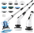 Electric Spin Scrubber for Cleaning Bathroom Shower Scrubber Cordless Cleaning Brush with IPX7 Waterproof &amp 3 Speed 9 Brush Heads Bathroom Cleaning Supplies for Shower Tub Kitchen Tile Toilet F