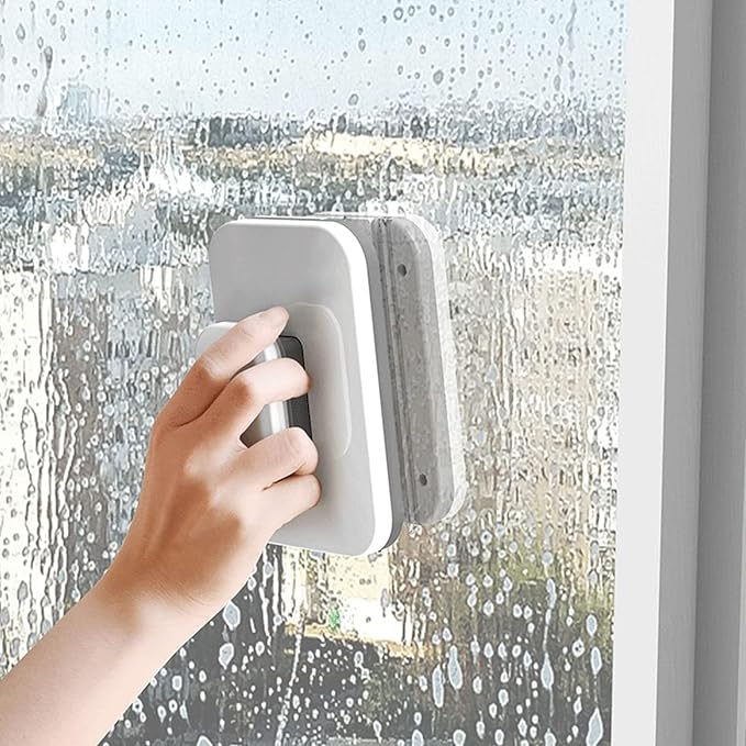 Magnetic Window Wiper Cleaner Double Sided Magnetic Window Brush Effort Saving Magnetic Glass Wiper Adjustable Double-Side Glass Cleaning Accessory
