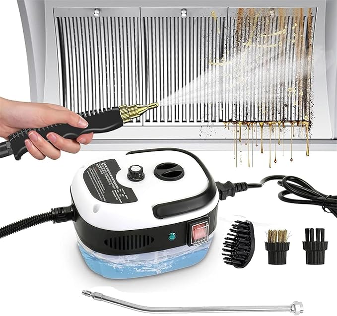 2500W High Pressure Steam Cleaner Portable Handheld Steam Cleaner High Temp Steam Cleaning Machine for Home Use Tile Car Detailing Kitchen Bathroom