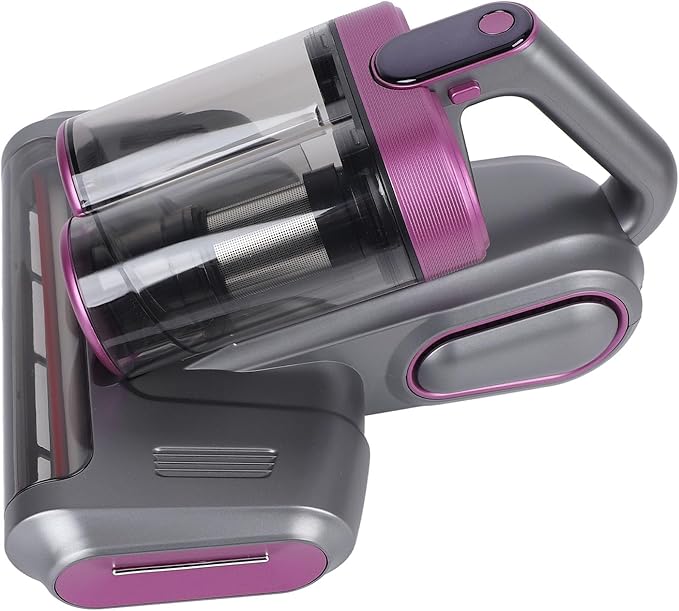 ANGGREK Bed Vacuum Cleaner 520ml Large Dustbin 13000pa Suction Vaccum for Dust Pet Hair (Grey Purple)