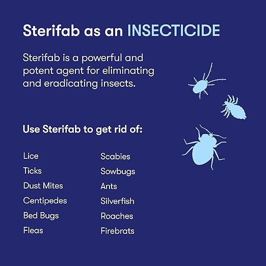 Steri-fab Bed Bug Insecticide 4 Gals Dust Mite Bed Bugs Killer Mattress Spray