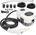 2500W Handheld Steam CleanerSteamer for Cleaning15SFast Heating High Pressure Portable Steam Cleaner (White-(New Version))