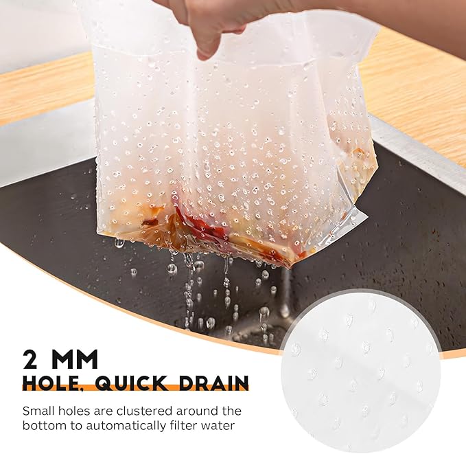 150 Pcs Standing Trash Bags Kitchen Waste Bags with Strainer for Sink Bathroom Bedroom Use