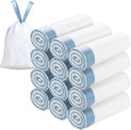 360 Count Small Trash Bags 4 Gallon 1.2 Mil Drawstring Mini Garbage Bags Plastic Trash Can Liners for Bathroom Accessories Bedroom Dorm Room Essentials Office White