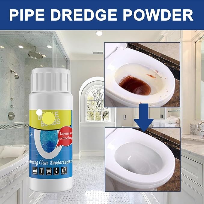 Drain Unclogging Powder for Kitchen and Bathroom - Effective Pipe Cleaner Stain Remover &amp Deodorizer(1PCS)