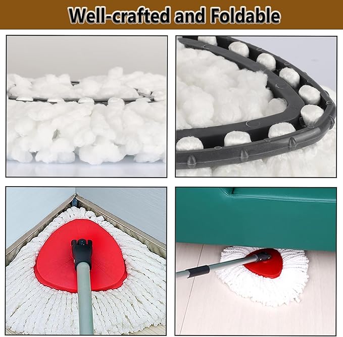 20Pack Spin Mop Replacement Heads100% Microfiber Mop Head Replacement Compatible with Triangle Spin Mop Easywring 1-Tank System Easy Cleaning Microfiber Machine Washable