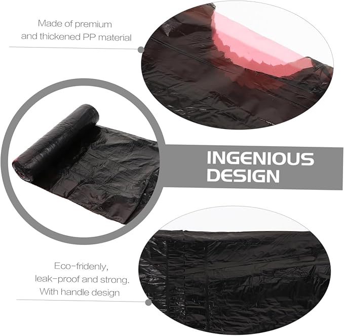 VALICLUD 10 Packs Disposable Plastic Trash Bags with Drawstring Leakproof Garbage Bags for Kitchen Bathroom Office Large Capacity PP Material Extra Strong and Odorless