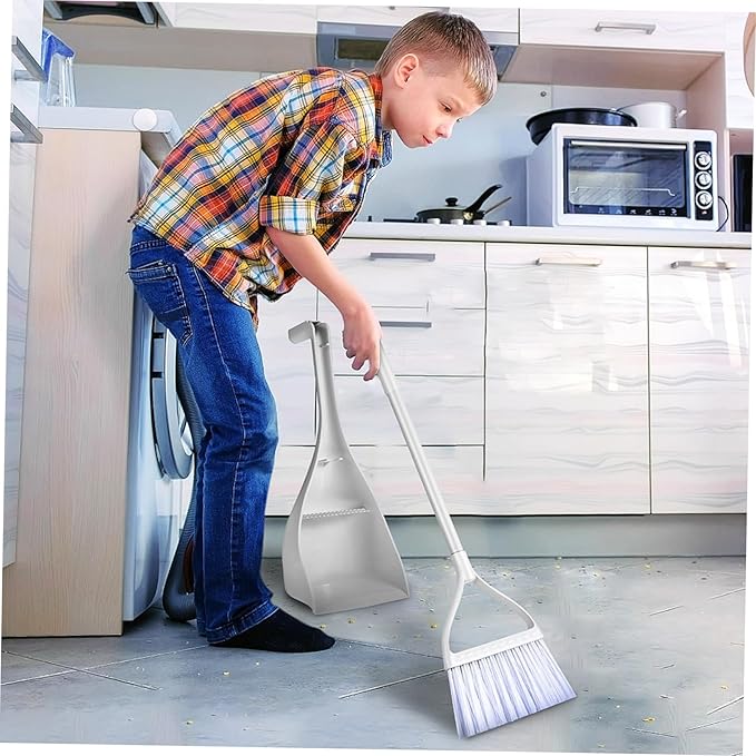 2sets Compact Mini Broom and Dustpan for Desktop Cleaning Toothed Dustpan for Hair Removal Lightweight and Easy to Store for Kitchens Bedrooms and Cars