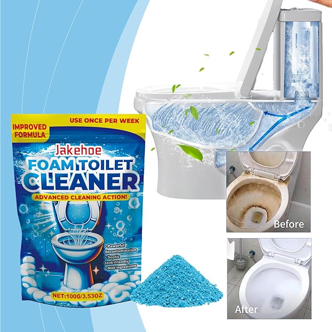 Foam Toilet Cleaner Advanced Formula Septic SafeSelf Activating Miracle Powder for Toilet Bowl Cleaning-2Pack