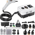 Portable Steam Cleaner Handheld Steam Cleaner High Pressure Steamer for Deep cleaning 1200ML Steam Cleaning Machine for Home Use With 6 Brushes Cleaning for Couch Auto Floor (White)